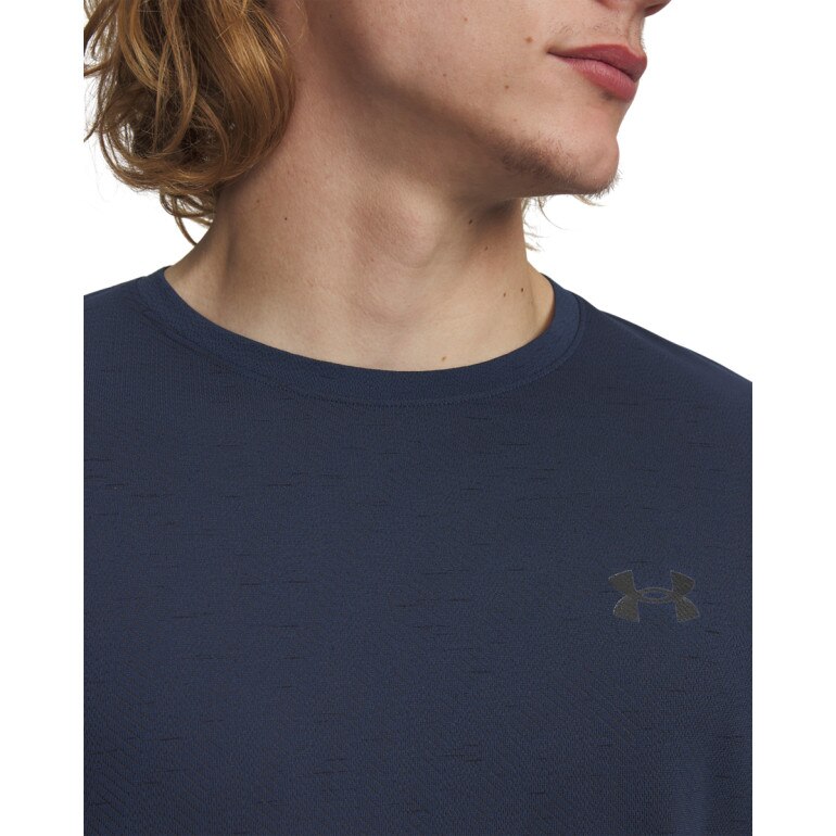 Męska koszulka treningowa Under Armour Vanish Seamless Novelty SS - granatowa