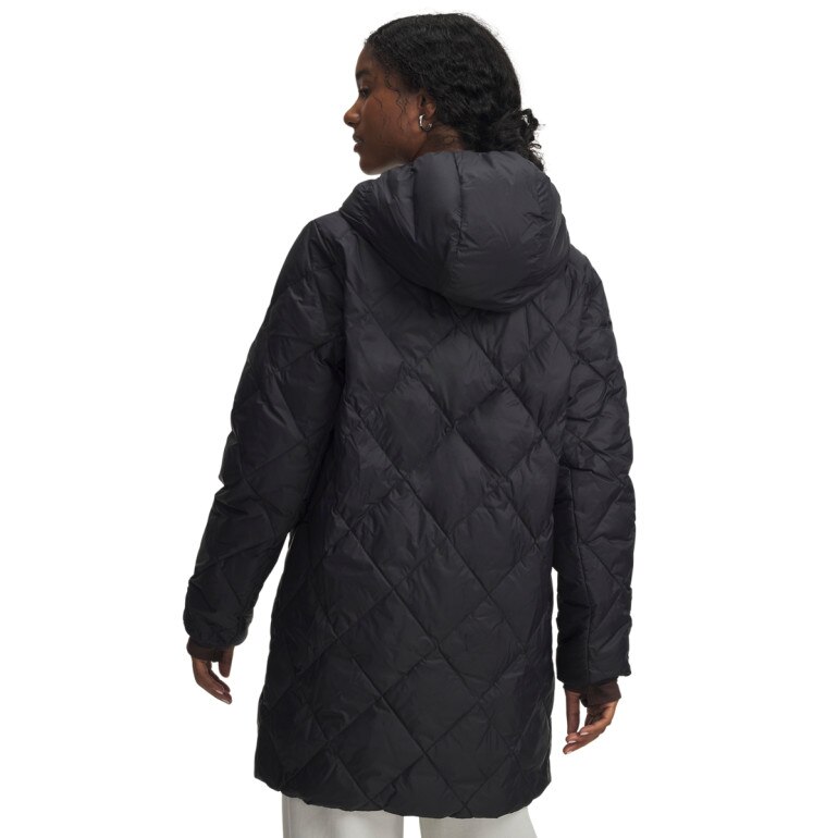 Damski płaszcz puchowy pikowany Under Armour Legend Down - czarna