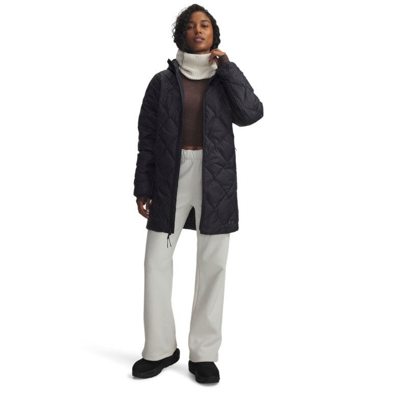 Damski płaszcz puchowy pikowany Under Armour Legend Down - czarna