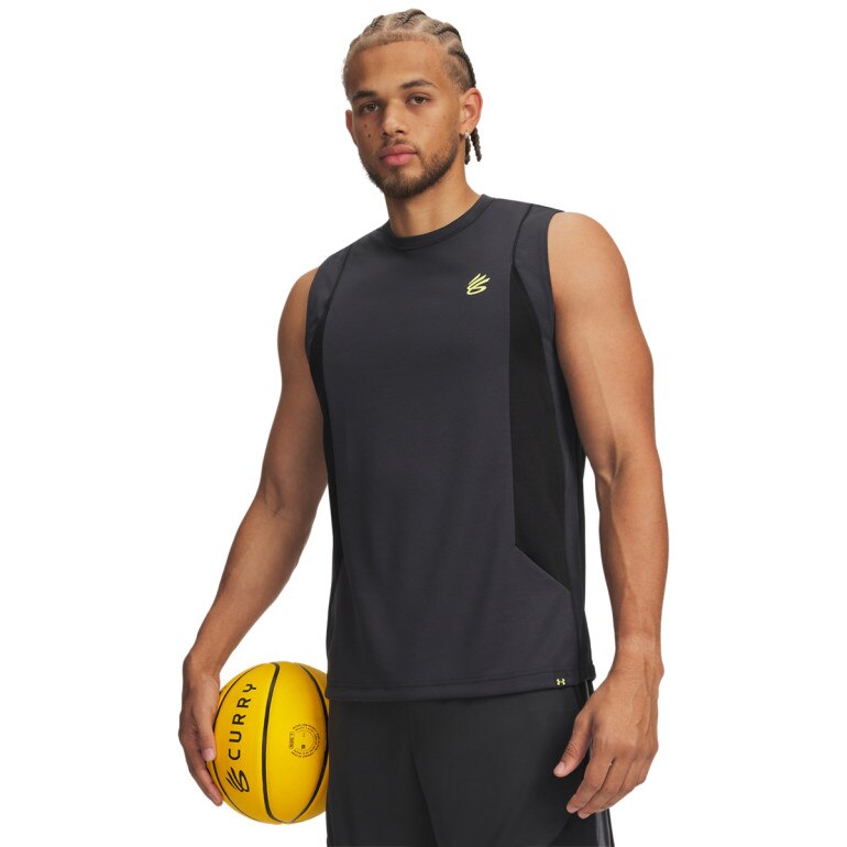 Męski top do koszykówki Under Armour Curry Training Tank - szary
