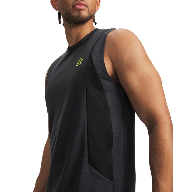 Męski top do koszykówki Under Armour Curry Training Tank - szary
