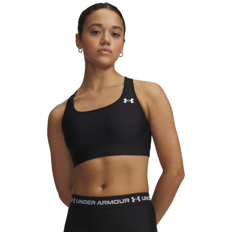 Damski biustonosz treningowy Under Armour HeatGear Mid - czarny