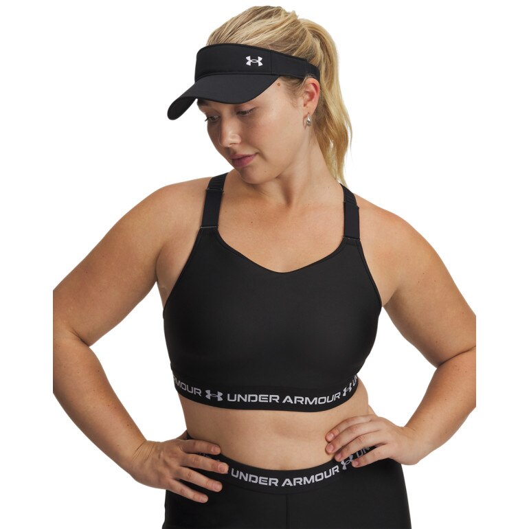 Damski biustonosz treningowy Under Armour HeatGear High - czarny