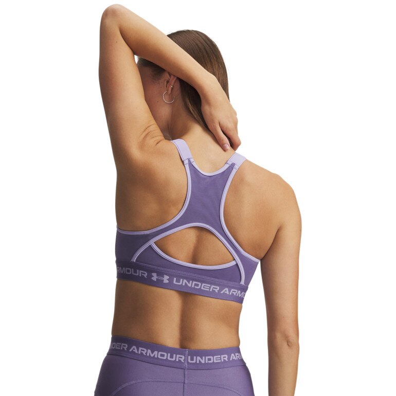 Damski biustonosz treningowy Under Armour HeatGear High - fioletowy