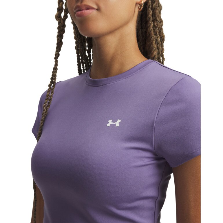 Damska koszulka treningowa Under Armour Motion Fitted SS EMEA - fioletowa