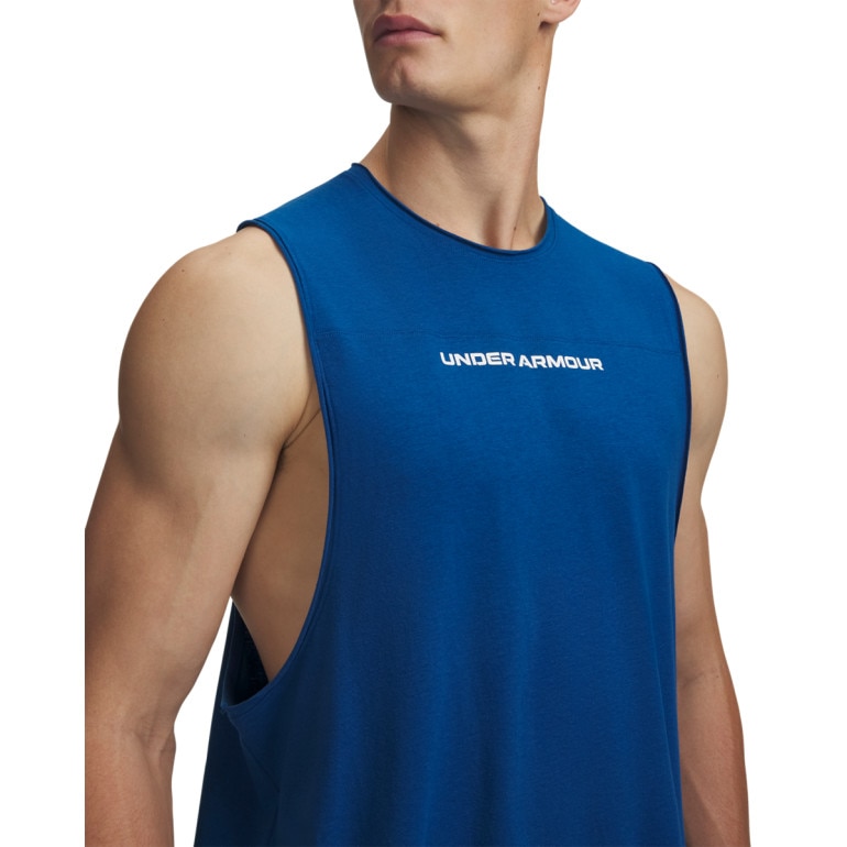 Męski top treningowy Under Armour UA Hoops Training Tank - niebieska