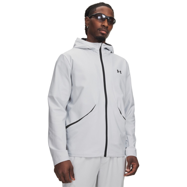 Męska kurtka z kapturem Under Armour UA Unstoppable Woven Jacket - szara