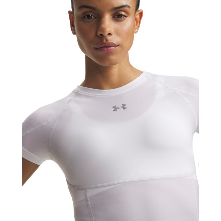 Damska koszulka treningowa Under Armour HeatGear Elite SS - biała