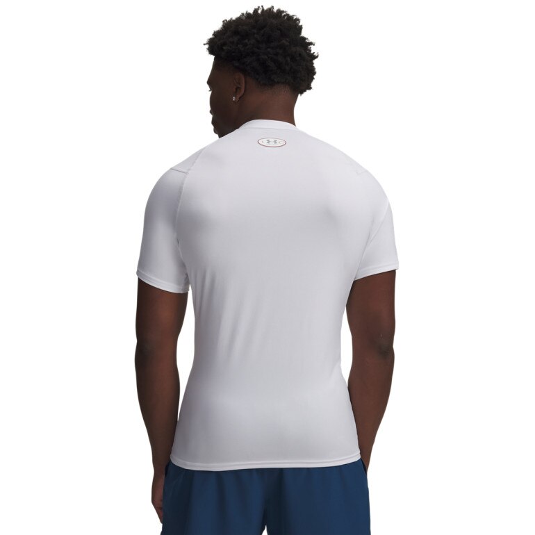 Męska koszulka treningowa Under Armour UA HG Elite Fitted SS - biała