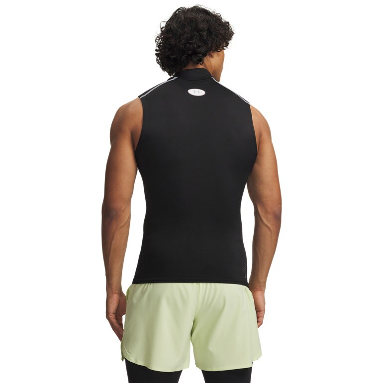 Męska koszulka treningowa Under Armour UA HeatGear Elite Sleeveless Mock - czarny