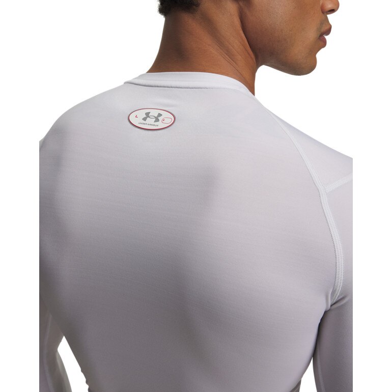 Męski longsleeve trenignowy Under Armour UA HeatGear Elite Comp LS - biały