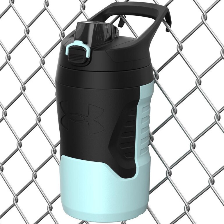 Bidon Under Armour 32oz Playmaker Jug Blabk/Black 950 ml - niebieski