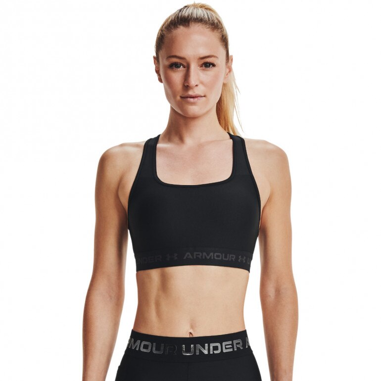 Biustonosz sportowy UNDER ARMOUR UA Crossback Mid Bra - czarny