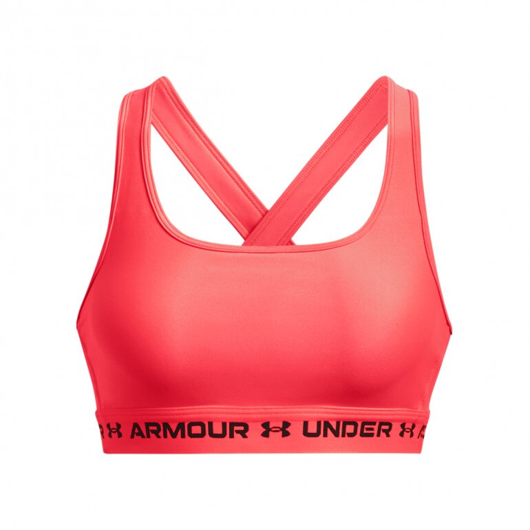 Biustonosz treningowy  Under Armour UA Crossback Mid Bra - łososiowy