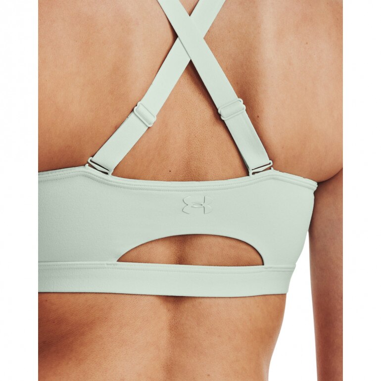 Biustonosz treningowy Under Armour UA SmartForm Evolution Mid - miętowy