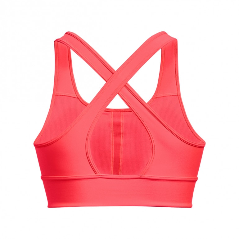 Biustonosz treningowy Under Armour Crossback Longline - łososiowy