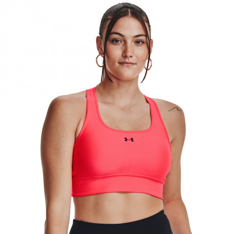 Biustonosz treningowy Under Armour Crossback Longline - łososiowy