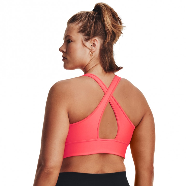 Biustonosz treningowy Under Armour Crossback Longline - łososiowy