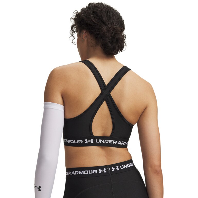 Biustonosz treningowy Under Armour Crossback Mid Bra - czarny