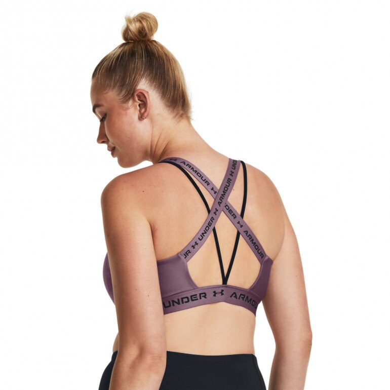 Biustonosz treningowy Under Armour Crossback Low - fioletowy