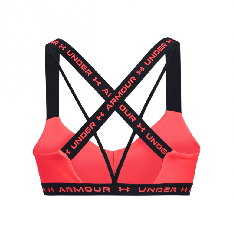 Biustonosz treningowy Under Armour UA Crossback Low - koralowy