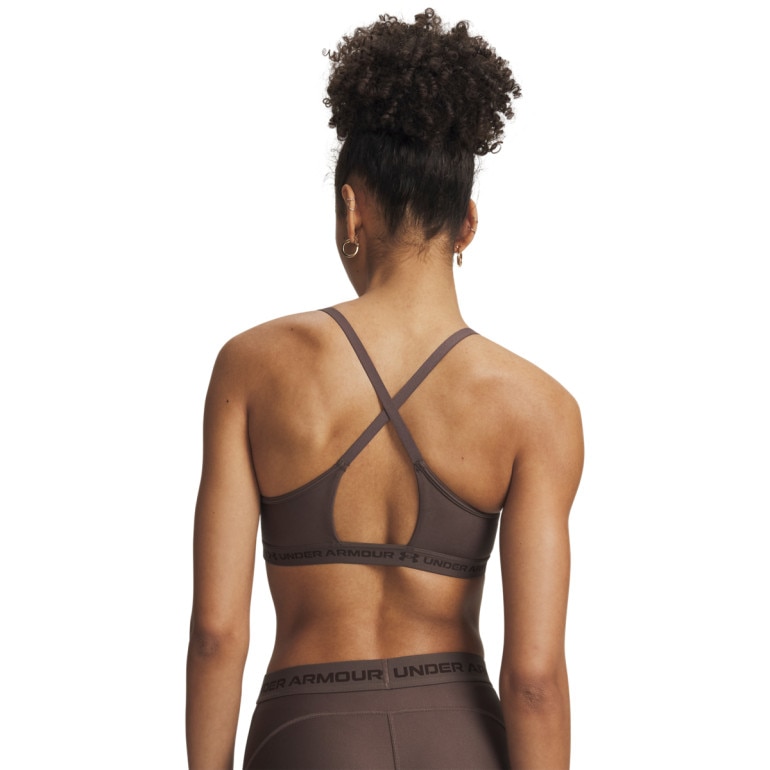 Biustonosz treningowy Under Armour UA Crossback Low Bra - brązowy