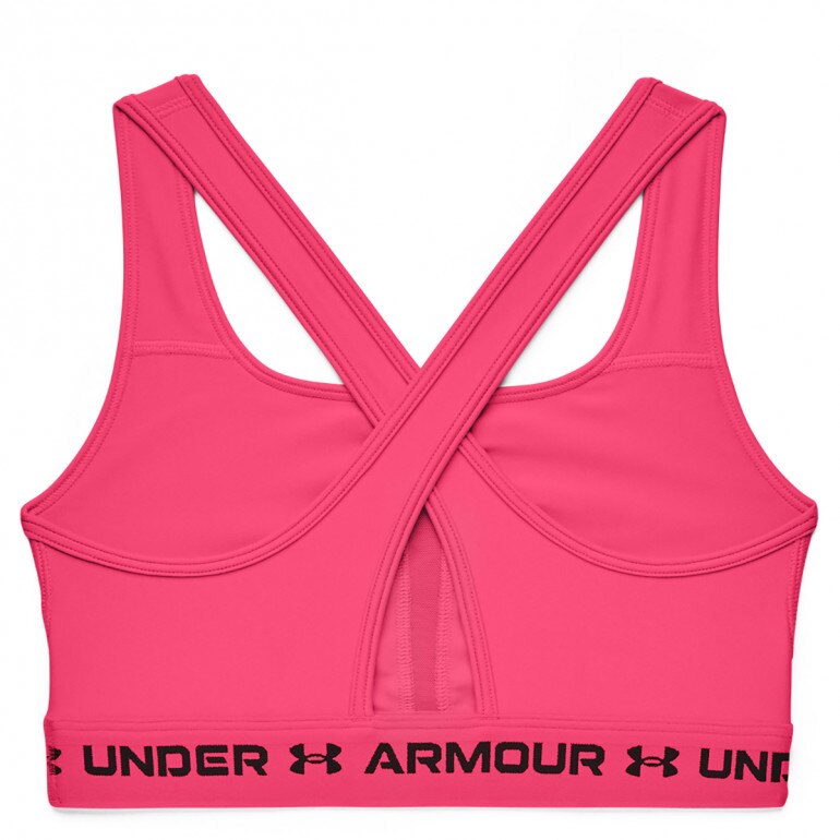 Biustonosz treningowy UNDER ARMOUR UA Crossback Mid Bra - różowy