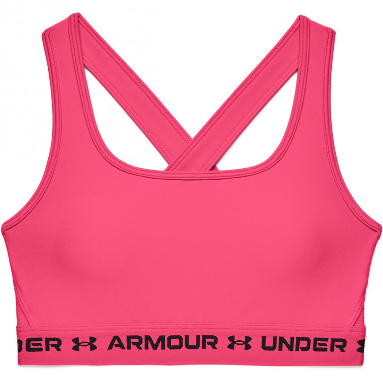 Biustonosz treningowy UNDER ARMOUR UA Crossback Mid Bra - różowy