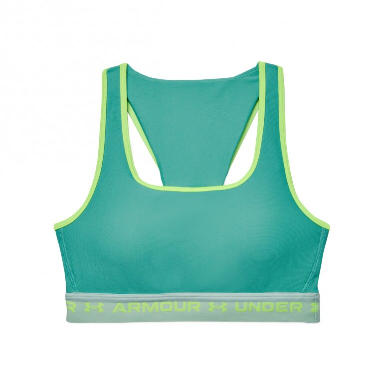 Biustonosz treningowy UNDER ARMOUR UA Crossback Mid Bra Pkt - zielony