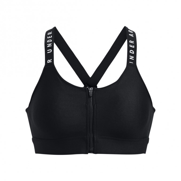 Biustonosz treningowy UNDER ARMOUR UA Infinity High Bra Zip - czarny