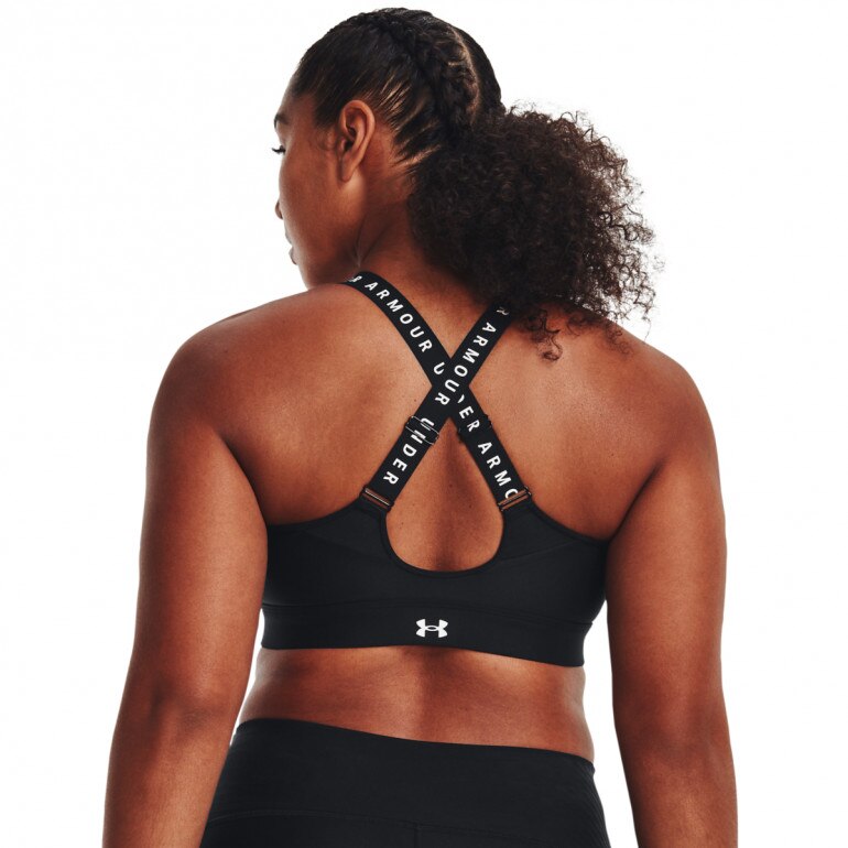 Biustonosz treningowy UNDER ARMOUR UA Infinity High Bra Zip - czarny