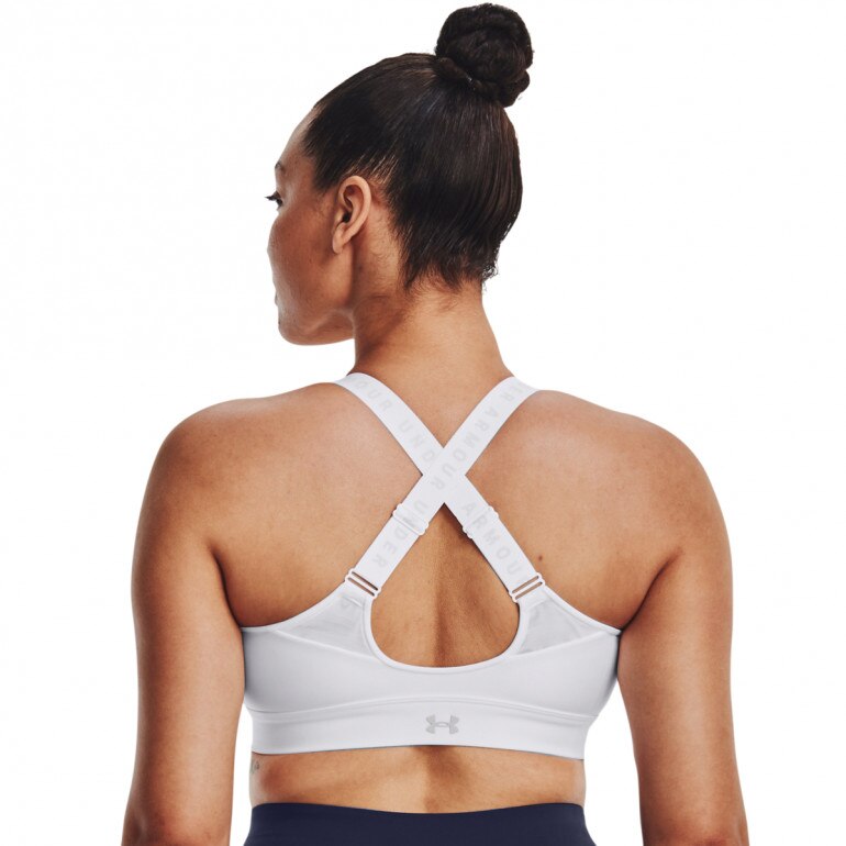 Biustonosz treningowy UNDER ARMOUR UA Infinity High Bra Zip - biały