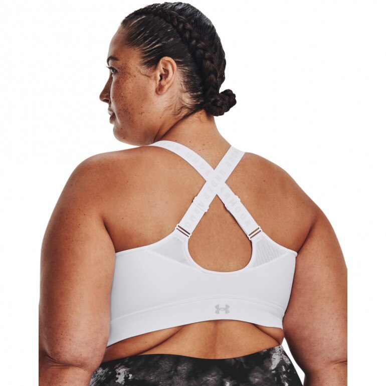 Biustonosz treningowy UNDER ARMOUR UA Infinity High Bra Zip - biały