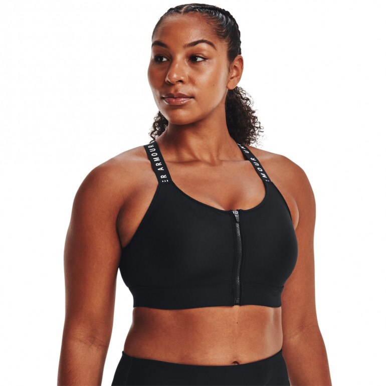Biustonosz treningowy UNDER ARMOUR UA Infinity High Bra Zip - czarny