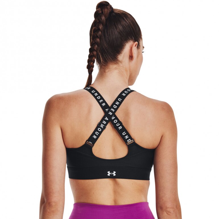 Biustonosz treningowy UNDER ARMOUR UA Infinity High Bra Zip - czarny