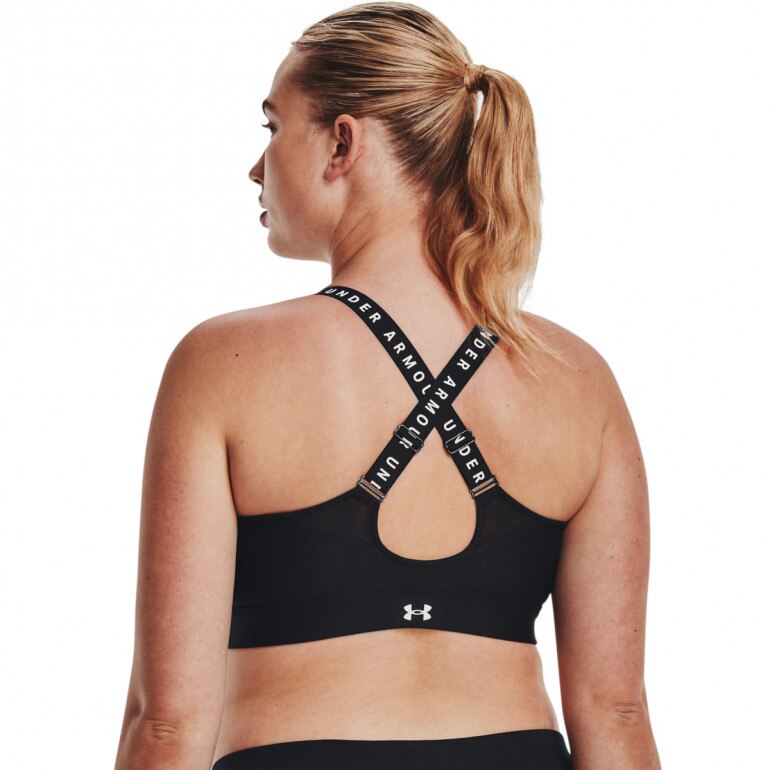 Biustonosz treningowy UNDER ARMOUR UA Infinity High Bra Zip - czarny