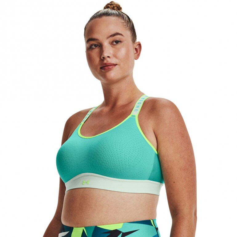 Biustonosz treningowy UNDER ARMOUR UA Infinity Mid Bra Blocked - miętowy