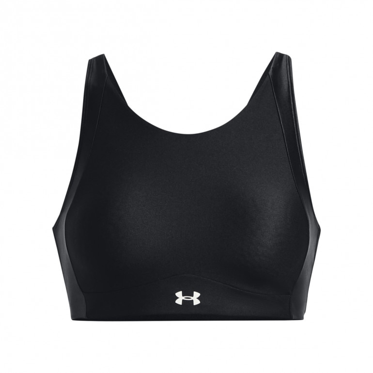 Biustonosz treningowy UNDER ARMOUR UA Infinity Mid High Neck Shine - czarny