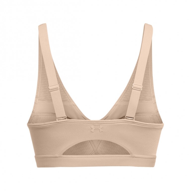 Biustonosz treningowy Under Armour UA SmartForm Evolution Mid - beżowy