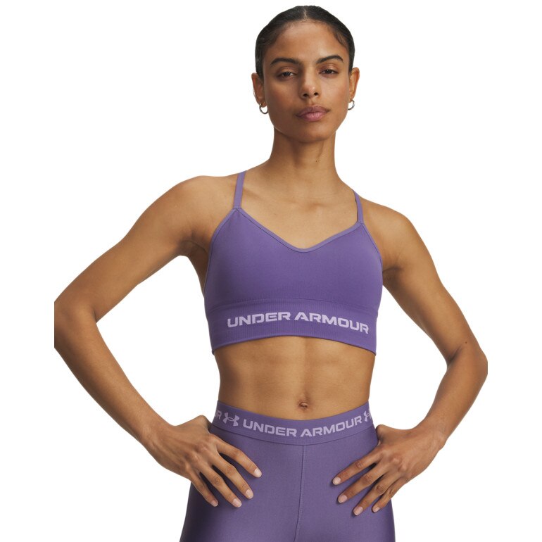 Biustonosz treningowy Under Armour Vanish Seamless Low Bra - fioletowy