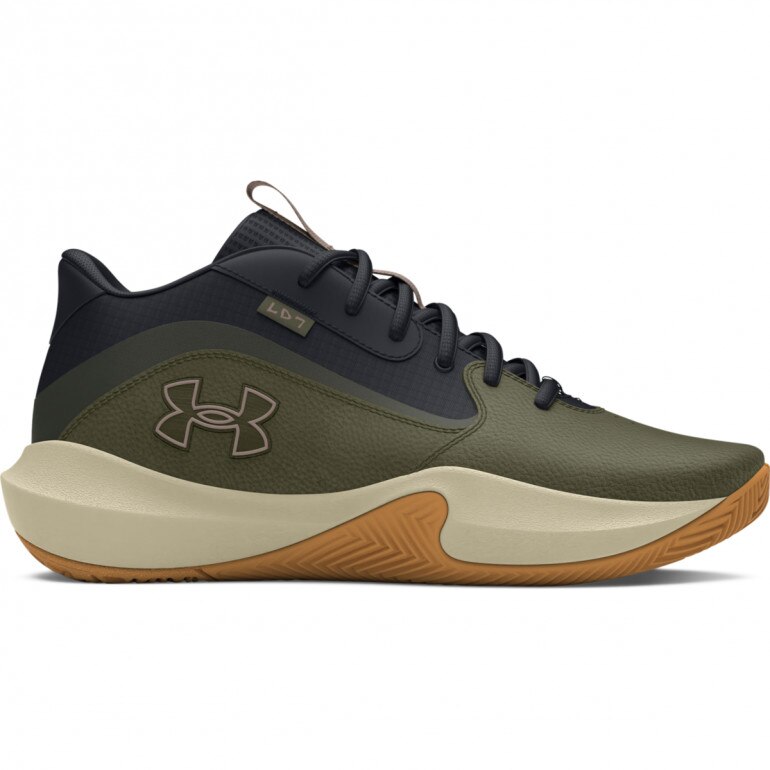 Buty do koszykówki uniseks Under Armour UA Lockdown 7 - oliwkowe/khaki