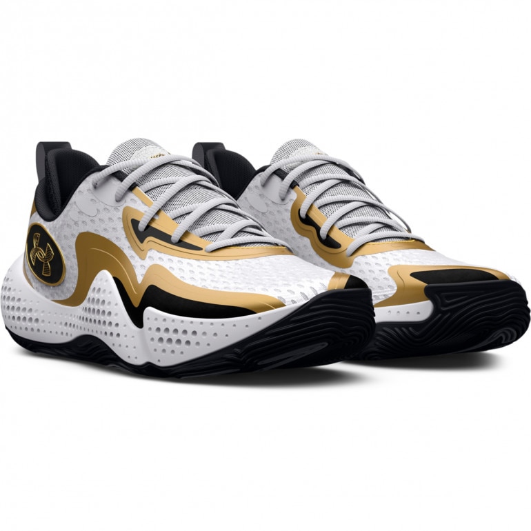 Buty do koszykówki uniseks Under Armour UA Spawn 5 - białe