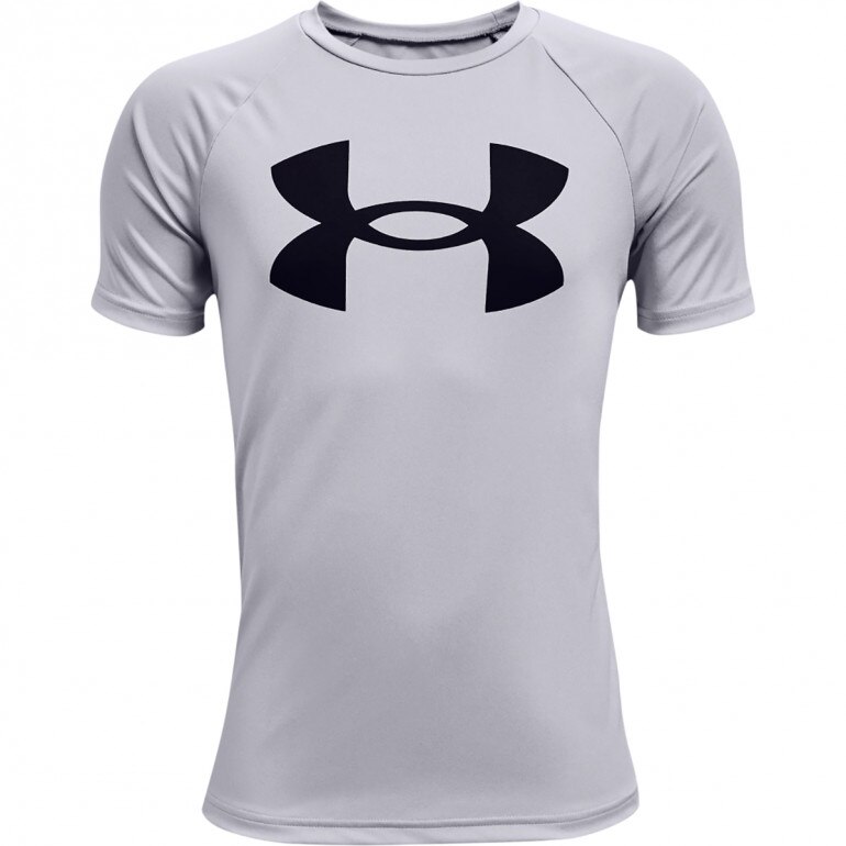Chłopięca koszulka treningowa UNDER ARMOUR UA Tech Big Logo SS - szara 