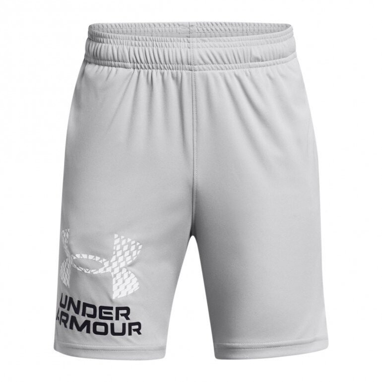 Chłopięce spodenki treningowe Under Armour UA Tech Logo Shorts - szare 