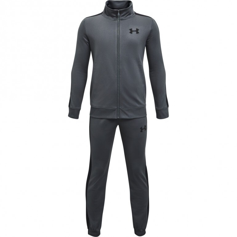 CHŁOPIĘCY DRES KOMPLET TRENINGOWY UNDER ARMOUR UA KNIT TRACK SUIT - szary 