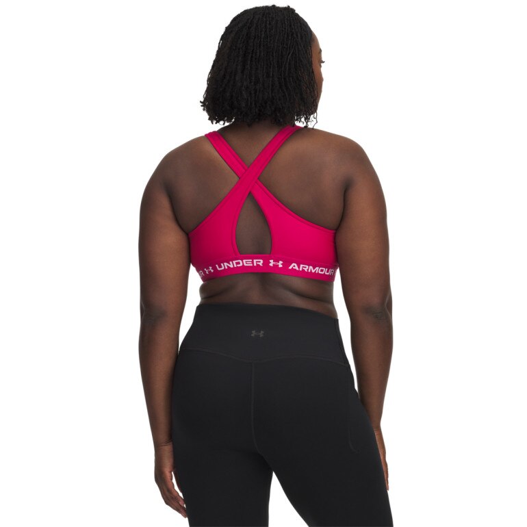 Biustonosz treningowy Under Armour Crossback Mid Bra - różowy