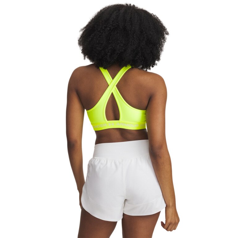 Biustonosz treningowy Under Armour Crossback Mid Bra - żółty