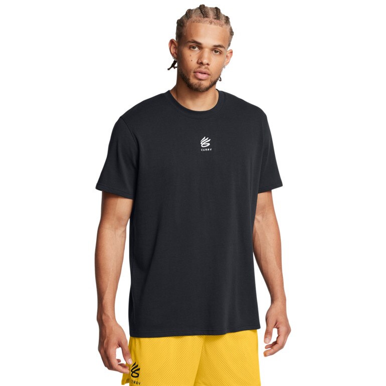 Męska koszulka do koszykówki Under Armour Curry Logo Heavyweight - czarna