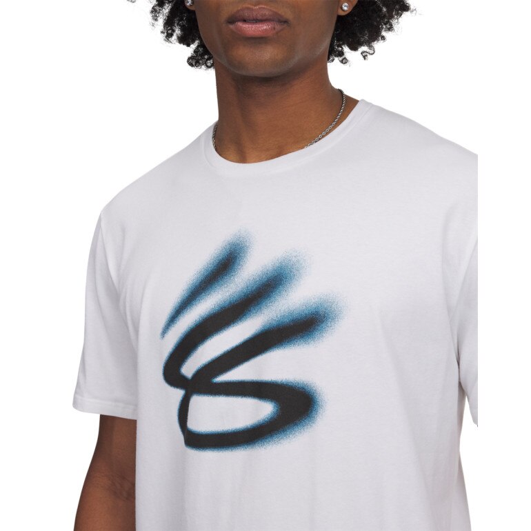 Męska koszulka do koszykówki Under Armour Curry Playable Tee 1 - biała