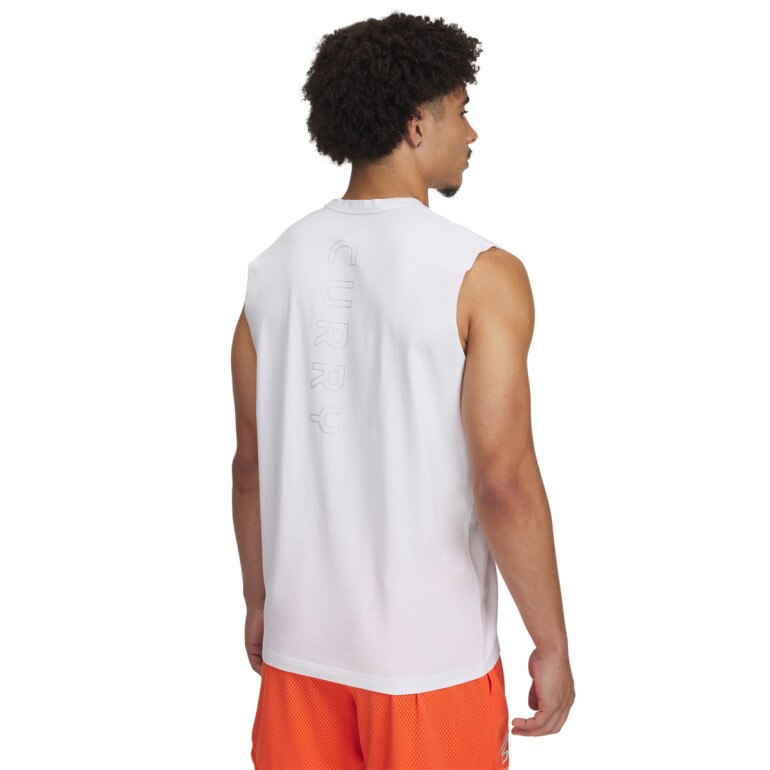 Męski top do koszykówki Under Armour Curry SLVS Tee - biały